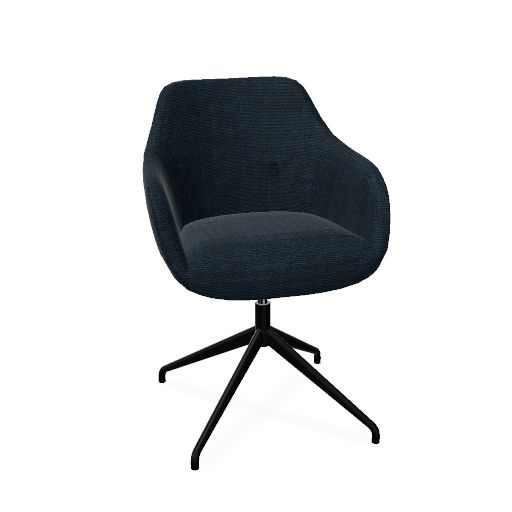 Rome Chair 
Swivel (Range: Rhapsody | Colour: 608 | Priceclass: Fabric range 1 | Frame colour: Black)