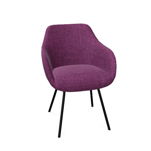 Rome Chair 
4-Leg (Range: Harmony | Colour: 702 | Priceclass: Fabric range 1 | Frame colour: Black)