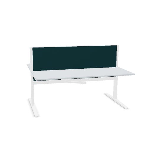 Max T-Range 180x75cm + 180x75cm (duo desk) (Leg Colour: 4 - White | Top color: A - Grey | Range: 80 - Fiji | Colour: 16 Pleco (YA313) | Priceclass: Fabric range 1 | Adjustabilty: Height adjustable)