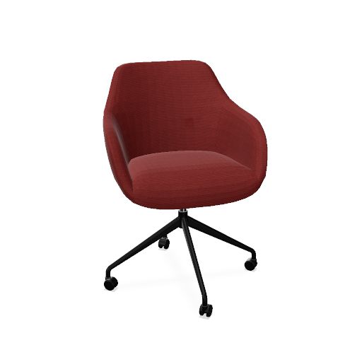 Rome Chair 
Swivel wheels (Range: Rhapsody | Colour: 201 | Priceclass: Fabric range 1 | Frame colour: Black)