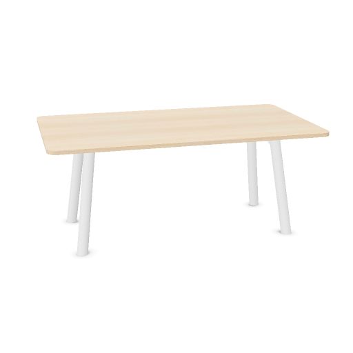 Workways Meet! (Worktop colour: 0P - Bleached Oak | Legs: White)
