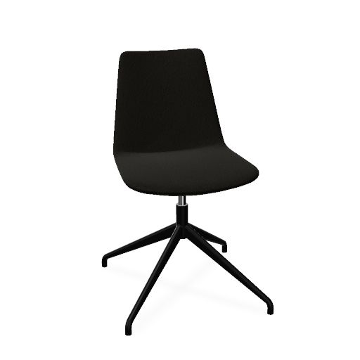 Lyon stoel met draaionderstel met auto r (Range: 78 - Mistral | Kleur: 502 | Priceclass: Stofgroep 1 | Frame kleur: Zwart)