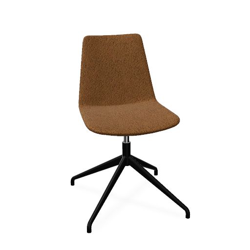 Lyon stoel met draaionderstel met auto r (Range: 78 - Mistral | Kleur: 400 | Priceclass: Stofgroep 1 | Frame kleur: Zwart)