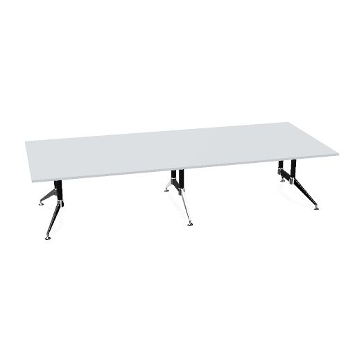 Conferenza 140x340 (Bladdecor: 0A - Grijs | Poot kleur: Chroom)