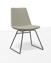 Lyon Chair Sledbase (Range: 12 - Era | Colour: 43 CSE45 prompt | Priceclass: Fabric range 4 | Frame colour: Black)