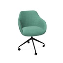 Rome Chair 
Swivel wheels (Range: Rhapsody | Colour: 602 | Priceclass: Fabric range 1 | Frame colour: Black)