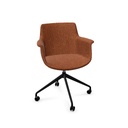 York Chair Swivel-wheels (Range: 78 - Mistral | Colour: 307 | Priceclass: Fabric range 1 | Frame colour: Black)
