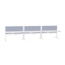 Max T-Range 160x75cm + 160x75cm (cluster of 6) (Leg Colour: 4 - White | Top color: K - White | Range: 4 - Harmony | Colour: 600 | Priceclass: Fabric range 1 | Adjustabilty: E-drive)