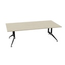 Conferenza 120x240 (Bladdecor: 0R - Driftwood | Poot kleur: Chroom)