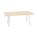 Workways Meet! (Worktop colour: 0P - Bleached Oak | Legs: White)