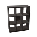 M-Store Open vakkenkast 9x, 120x99x45 cm (Kleur romp : Hacienda zwart | Bladdecor : Hacienda zwart)